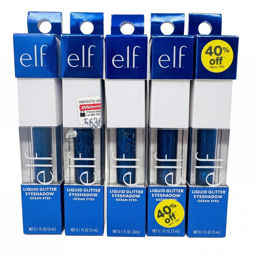 5X Elf Liquid Glitter Eyeshadow Ocean Eyes 3mL